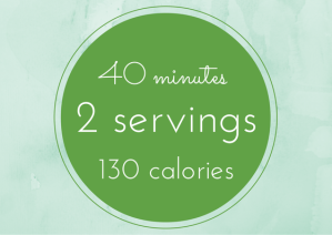 Time, Serving Size and Calories